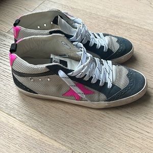 Golden goose midstar size 39 navy and hot pink
